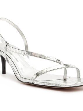 Schutz Women's Heloise Metallic Leather Slingback Sandals